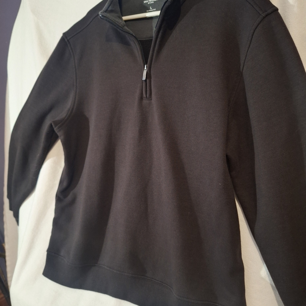 Van Heusen Men's Black Zip-Up Sweater